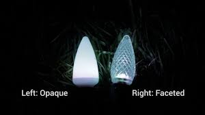 New C9 Led 7 Color Changing Bulb Comparison Faceted Vs Opaque