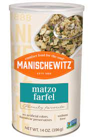 manischewitz matzo farfel canister kayco
