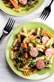 smoked sausage pasta salad homemade