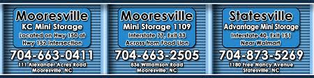 mini storage mooresville nc and