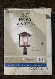Aged Iron Finish Outdoor Post Lantern