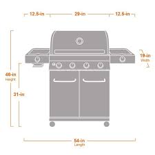 Monument Stainless Steel 4 Liquid Propane Gas Grill With 1 Side Burner 35633