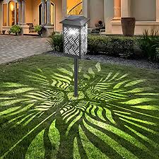 Amazon Com Solar Lights Outdoor Bebrant Upgraded Solar Pathway Garden Lights Super Bright Longer Working Time Ip65 Waterproof Landscape Lighting For Yard Patio Walkway Landscape Spike Path Light Cold White Home Improvement