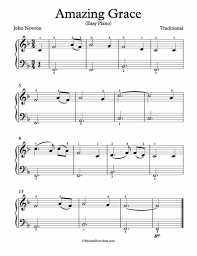 [the tunes listed in the free piano lessons portion of this website provide a fun way for beginners to begin getting to know their way around the piano keyboard. Free Easy Piano Arrangement Sheet Music Amazing Grace Sheet Music Piano Sheet Music Free Piano Music