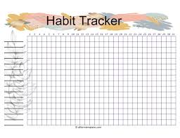 40 printable habit tracker templates