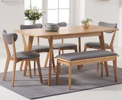 With stretchers on the two sides and back bench options in the collection help make your dining room one of a kind with the option to mix and match. Oak Dining Table With Chairs And Bench