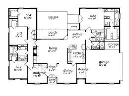 5 Bedroom House Plans Single Story gambar png