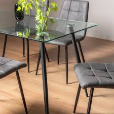 Martini 6 Seater Glass Dining Table