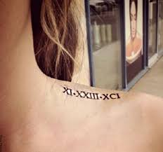 Tatuajes de números romanos, diseños de tatuajes números romanos, números romanos tattoos. Tatuajes En El Hombro Para Mujer Sensuales Y Muy Femeninos Vibra