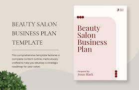 beauty salon business plan template in