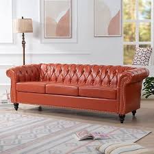 84 Rolled Arm Tufted Chesterfield