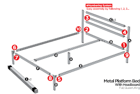 zinus metal platform bed with headboard