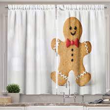 ambesonne cookie kitchen curtains