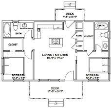 36x20 House 2 Bedroom 2 Bath 720 Sq Ft