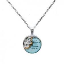 Chart Metalworks Necklace Vintage Maine Map Piccolo