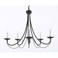 Shop Wrought Iron Chandelier Lighting H22 X W26 With Swag Plug In Lighting Overstock 27147954