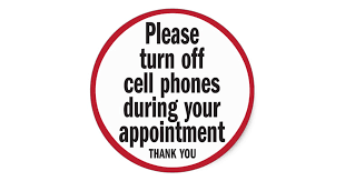 Please Turn Off Cell Phones During Appointment Classic Round Sticker