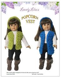 Find easy baby patterns, hats, scarves, and more. Lovely Lilacs Popcorn Vest Doll Clothes Pattern 18 Inch American Girl Dolls Pixie Faire
