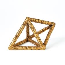 forged triangular bipyramid in gold by