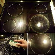 Cleaning A Glass Top Stove Using A