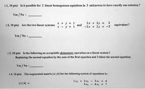 Linear Geneous Equations