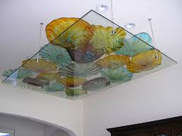 Blown Glass Ceiling Platter Sculpture