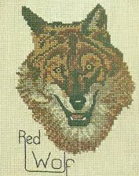 Details About Red Wolf Cross Stitch Pattern Chart From A Magazine Wild Animal