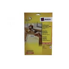 Avery Removable Labels 80 Per Sheet White Pack Of 2000 L4732rev 25