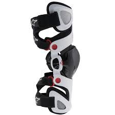Alpinestars Fluid Pro Knee Brace Set White Black Red