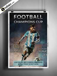 free football chion cap poster psd