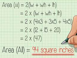 Comment calculer la surface d'un parallélépipède rectangle