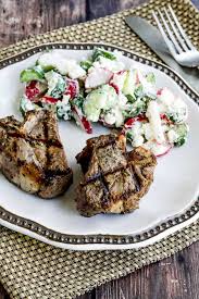 grilled lamb chops with garlic and