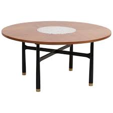 Large Walnut And Terrazzo Marble Table