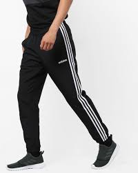 Essentials 3 Stripes Wind Track Pants With Elasticated Waistband