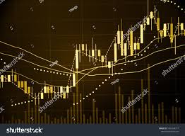 Abstract Financial Trading Graphs And Digital Number On