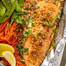 baked salmon in foil with asian er
