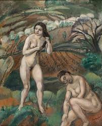 Joaquim Sounier Zwei Nackte Frauen, 1913, 64×81 cm: Werkbeschreibung |  Artchiv