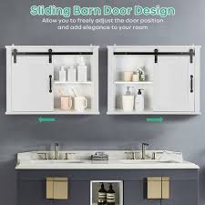 Costway Wall Storage Cabinet With