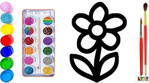 Dạy Bé Học Vẽ | Dạy bé học vẽ bông hoa | Vẽ và tô màu bông hoa đơn giản  nhất