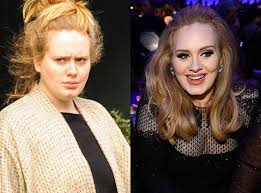 adele without makeup looks really