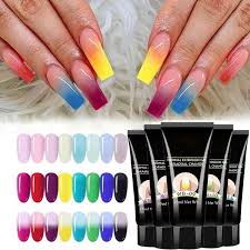 8 colours poly gel nail rature