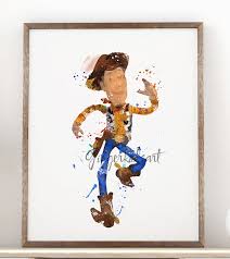 Toy Story Watercolor Art Print Woody