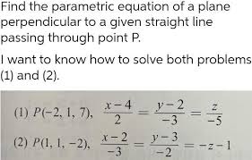 Find The Parametric Equation Of A Plane