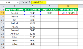 Subtraction Formula In Excel Step By