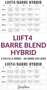 liift4 barre blend hybrid calendar