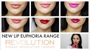 makeup revolution lip euphoria range