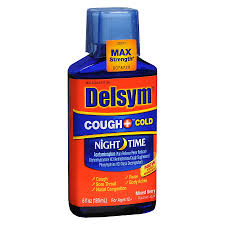 Delsym Adult Liquid Cough Cold Nighttime Mixed Berry
