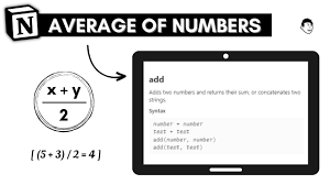 how to calculate the average in notion