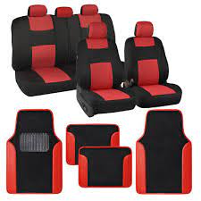 Red Two Tone Car Truck Suv Seat Covers