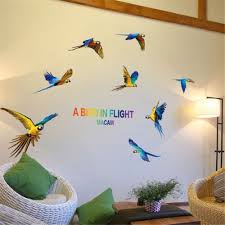 home furniture diy art flying parrot